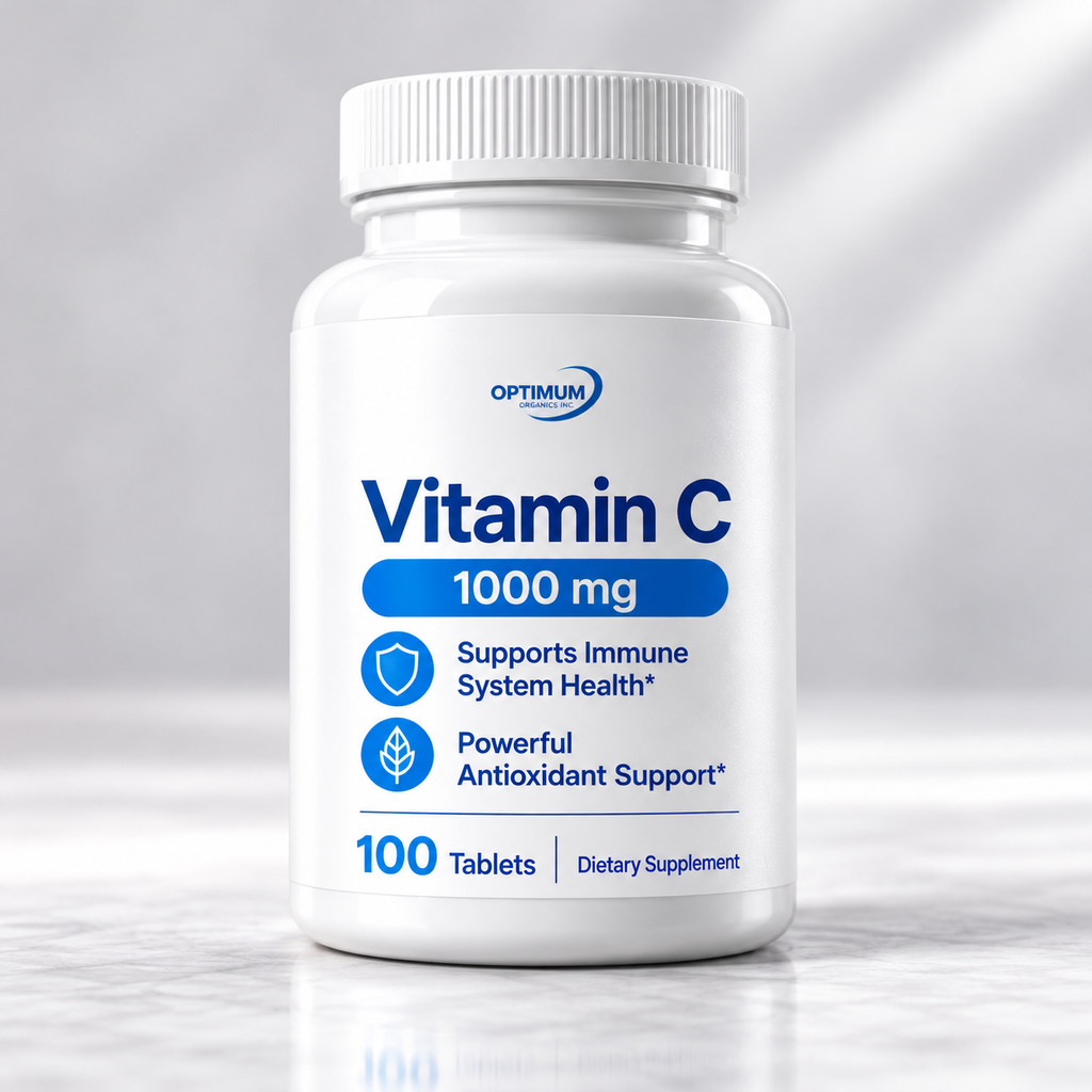 Optimum Organics Vitamin C 1000 mg – 100 Tablets – Optimum Organics.